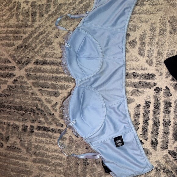 Say What Light Blue Pastel Lace Corset Crop Top Women Size Small - Picture 6 of 11